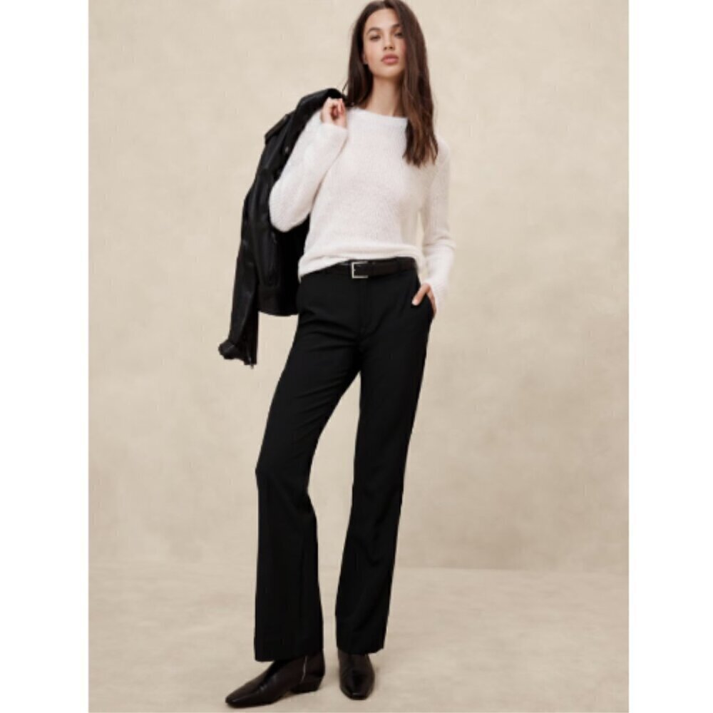 Banana Republic Black High Rise Sculpted Stretch Bootcut Pants Size 12 NWT $100